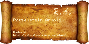 Rottenstein Arnold névjegykártya